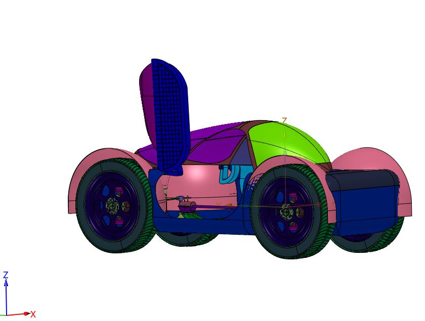 电动遥控汽车3D打印三维模型