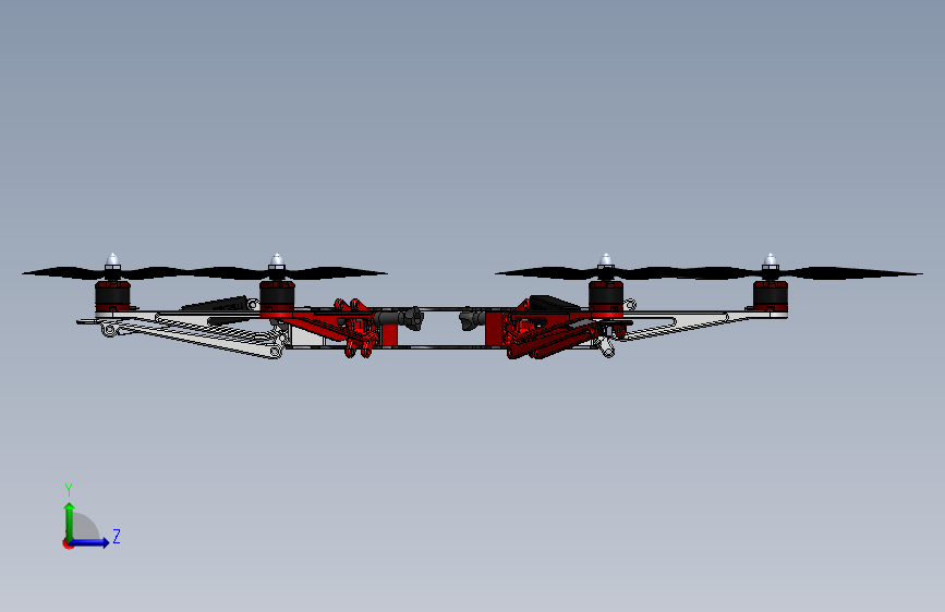 Y0664-无人机 dji-f550-f450-landing-gear SW_SOLIDWORKS 2014_模型图纸下载 – 懒石网