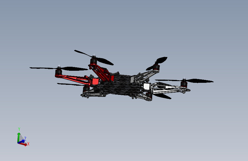 Y0664-无人机 dji-f550-f450-landing-gear SW_SOLIDWORKS 2014_模型图纸下载 – 懒石网