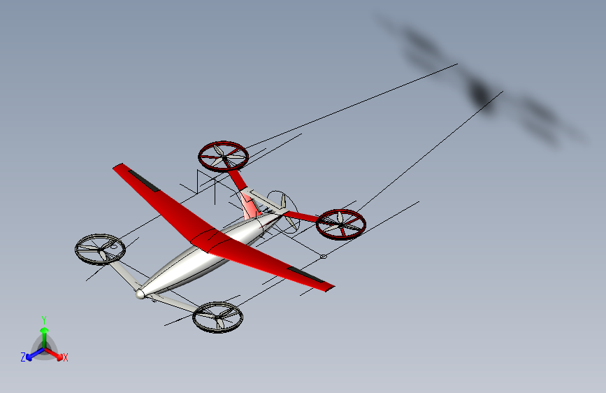 Y0697-无人机 Eagle E-4 by Iborra Design INVENTOR STP