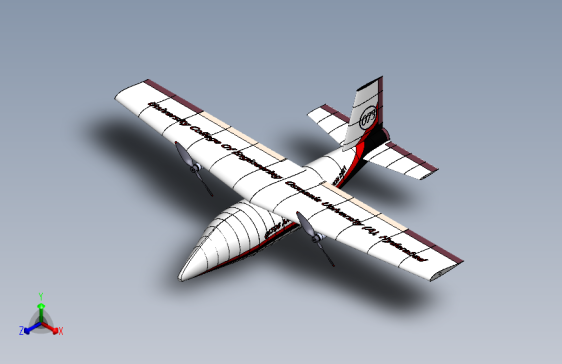 Y0705-无人机 fixed-wing-uav-4 3 STP SW