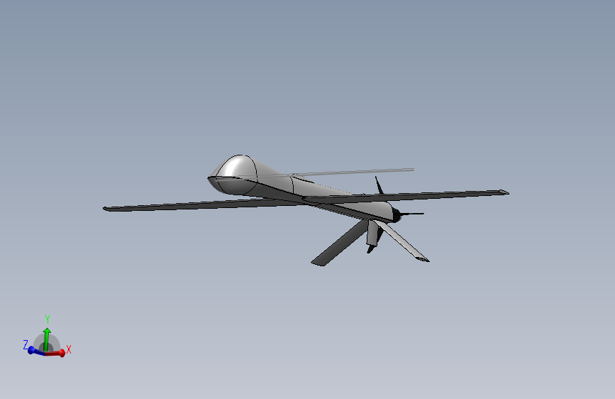 Y0715-无人机 general-atomics-mq-1-predator SW IGS STL