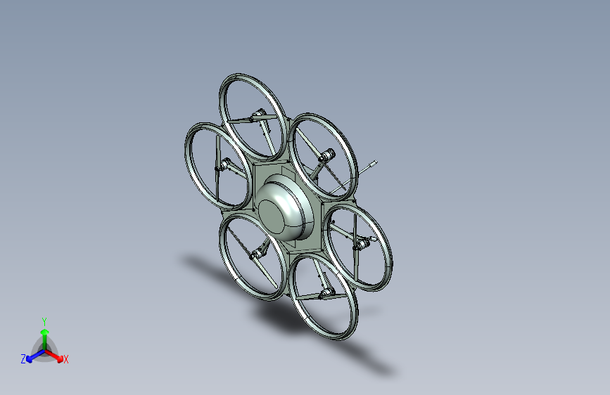 Y0724-无人机 hexadrone STP DWG