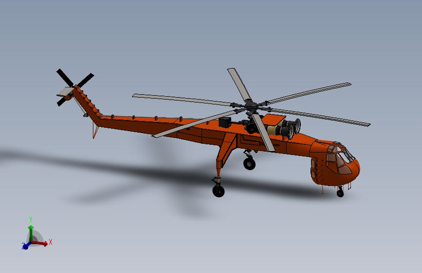 Y0772-无人机 sikorsky-s64-crane-helicopter SW STP IGS