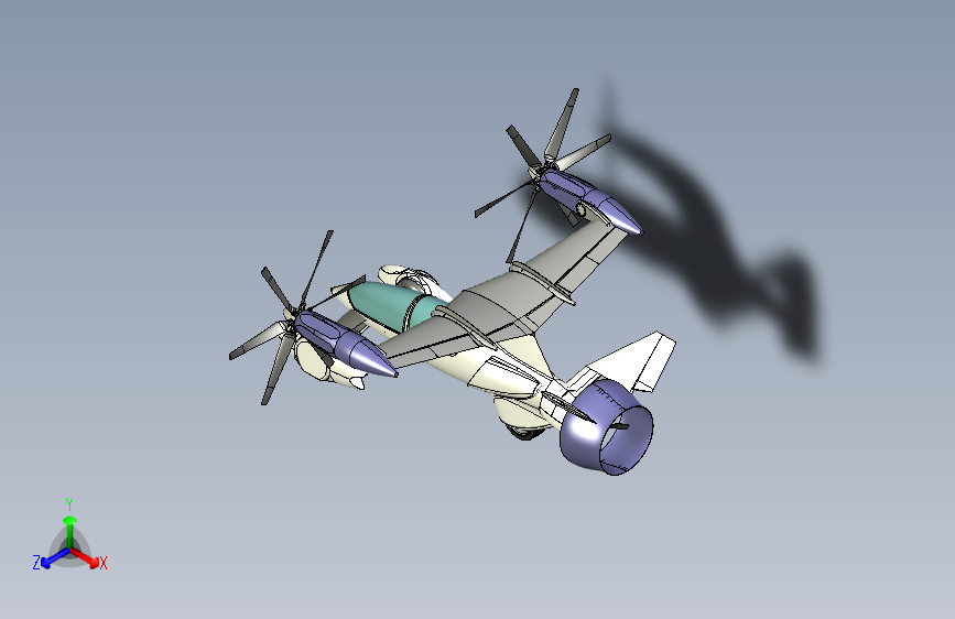Y0779-无人机 terrafugia-tf-x-flying-formula-1 26 STP