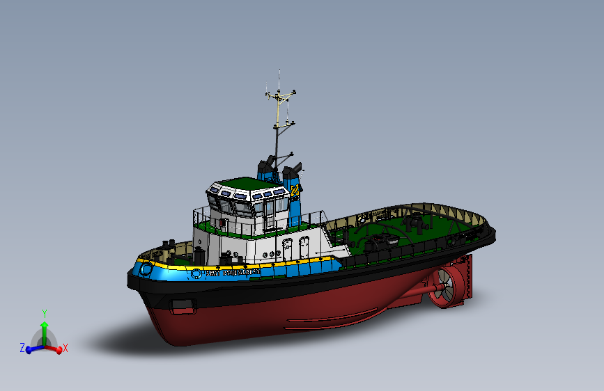 Y0827-轮船 军舰 virtual-shipyard-smit-denemarken-tug-update2-1 5 STP SW