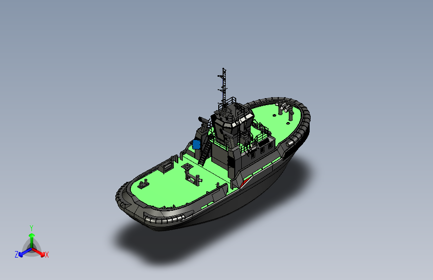 Y0867-轮船 军舰 azimuth-stern-drive-tug-2810-1 3 STP IGS