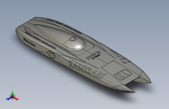 Y0879-轮船 军舰 catamaran-offshore-racing-boat-rc-model-1 2 STP IGS