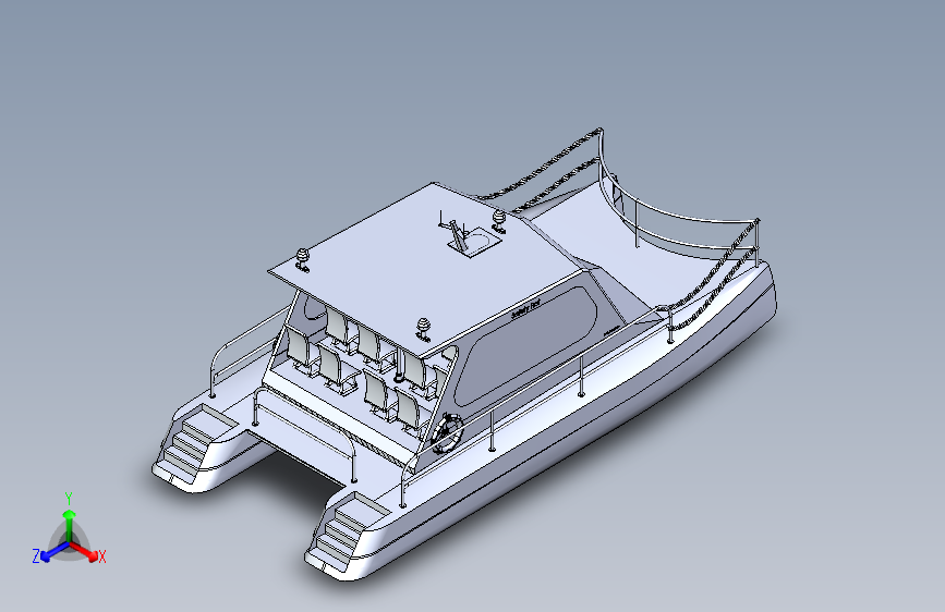 Y0880-轮船 军舰 catamaran-passanger-navalart-1 4 STP IGS