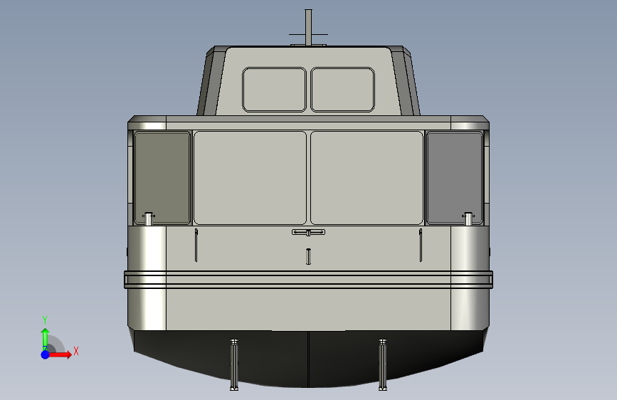 Y0885-轮船 军舰 damen-e-ferry-2306-1 2 STP 正面视图