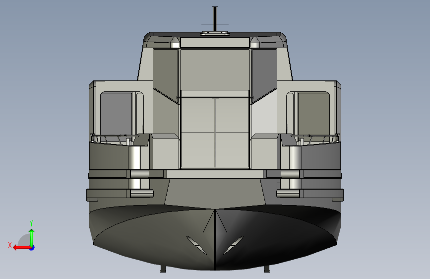 Y0885-轮船 军舰 damen-e-ferry-2306-1 2 STP 背面视图