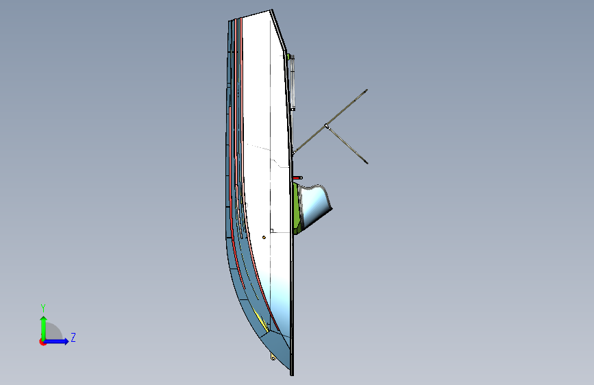 Y0937-轮船 军舰 prototype-aluminum-boat-500-1 1 STP IGS X_T 左侧视图