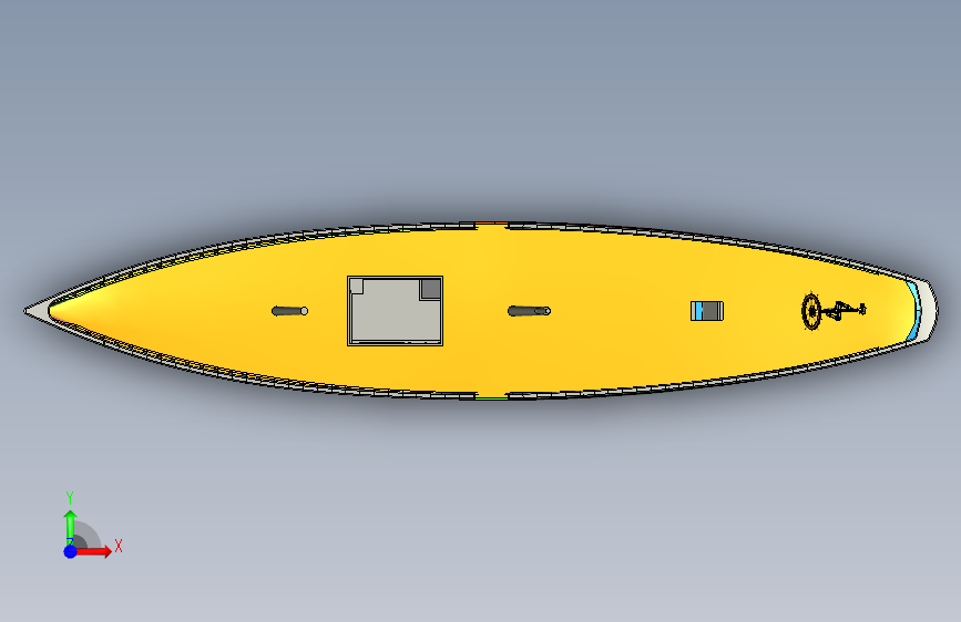 Y0954-轮船 军舰 schooner-zodiac-1 2 STP 正面视图