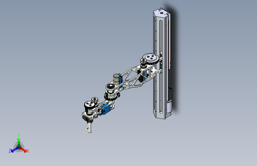 Y1283-工业机器人 four-axis-robotic-arm SW STP