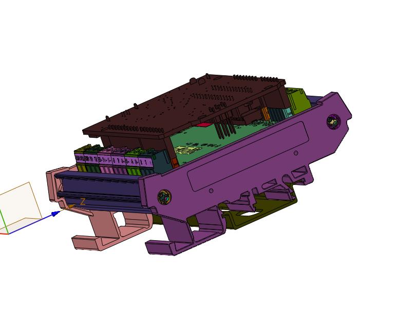 轨道安装Arduino控制板盒子