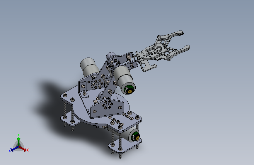 Y1351-工业机器人 rotable-robotic-arm SW
