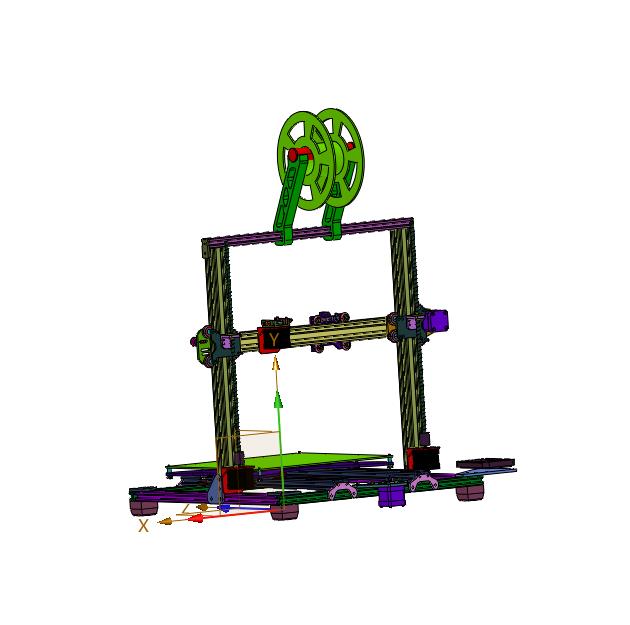 简易框架立体三维3d打印机