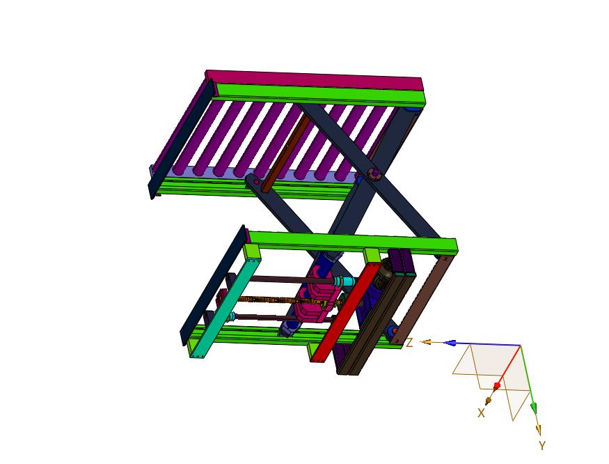 模具装卸带胶滚筒电动升降平台