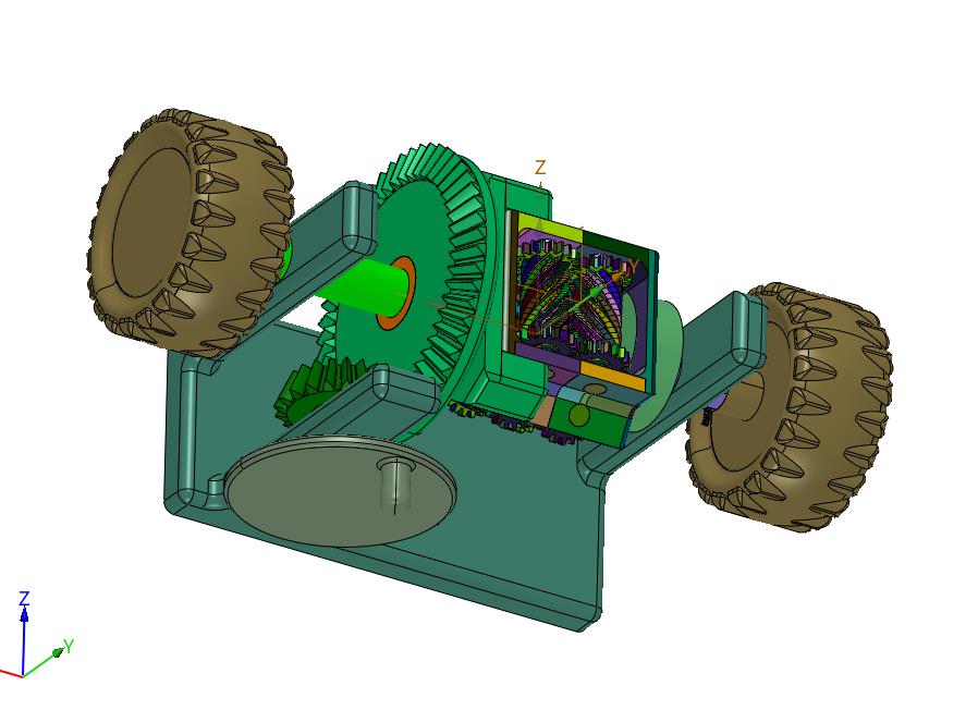 汽车差速器3D打印演示原理模型