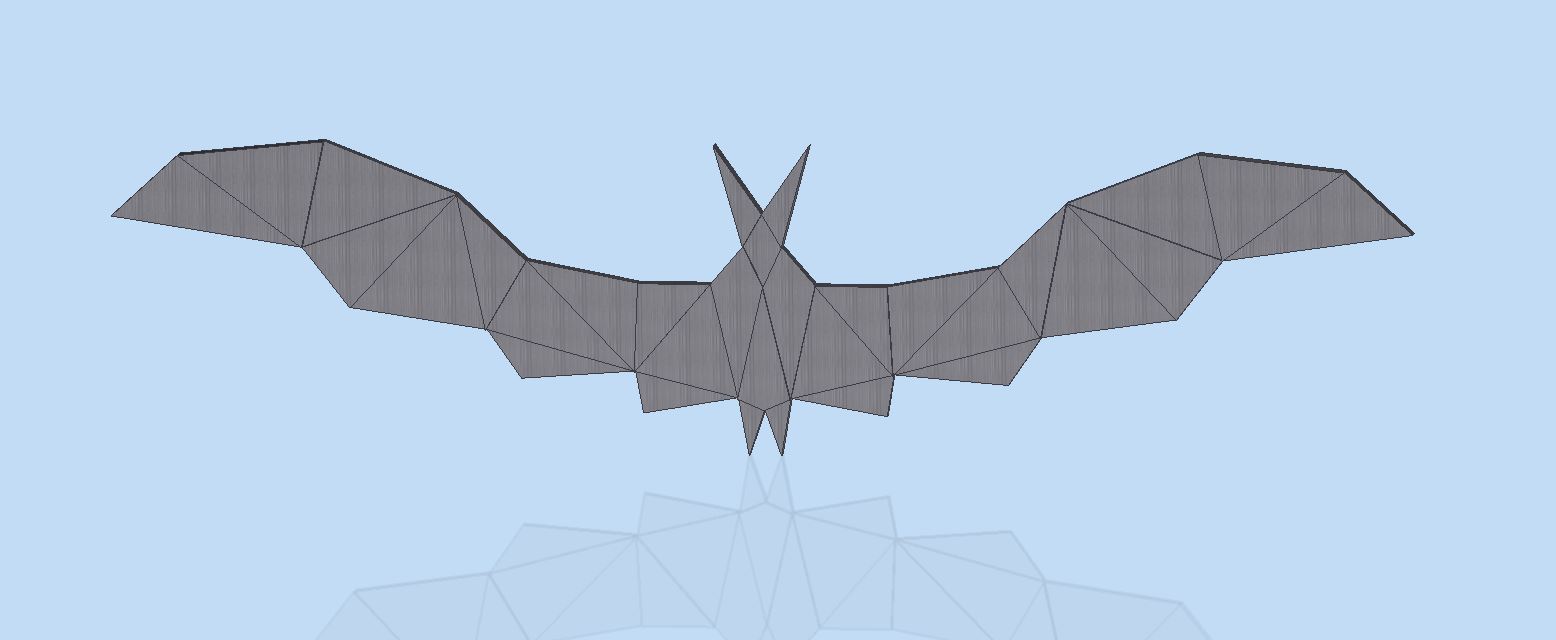 蝙蝠， 2d in 3d， 几何形状