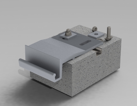 顶部(混凝土板)固定挤压铝挂钩支架