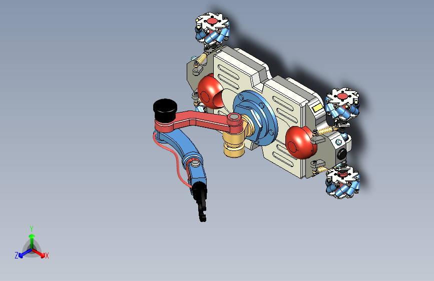 Y2035-麦克纳姆轮 mecanum-robot-with-robotic-arm OBJ STP IGS