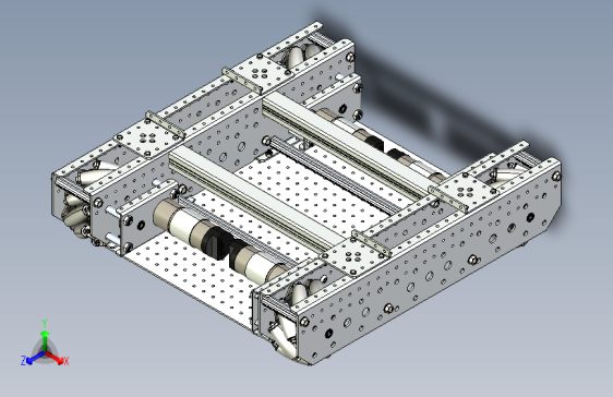 Y2037-麦克纳姆轮 mecanum-tile-runner-chasis STP