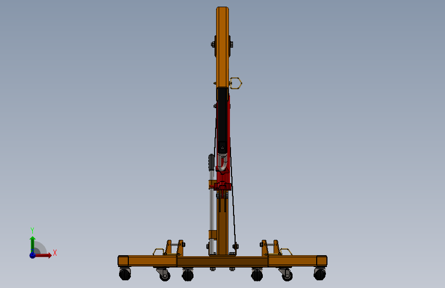 Y2104-起重机 Engine_hoist SW INVENTOR STP 正面视图