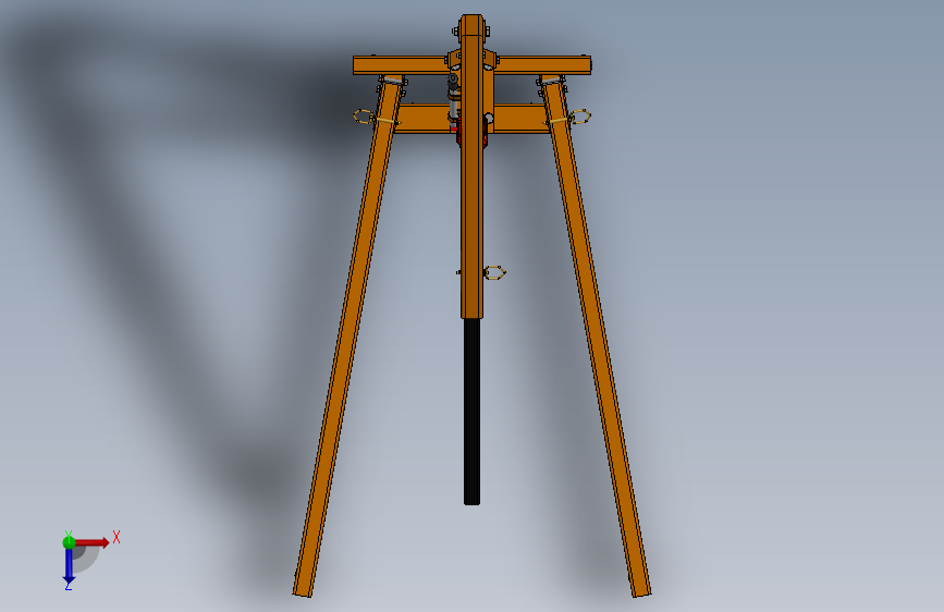 Y2104-起重机 Engine_hoist SW INVENTOR STP 俯视图