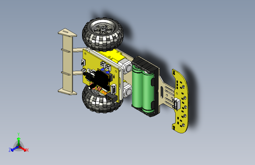 Y2249-AGV 智能小车 line-follower-robot-3 INVENTOR STP IGS
