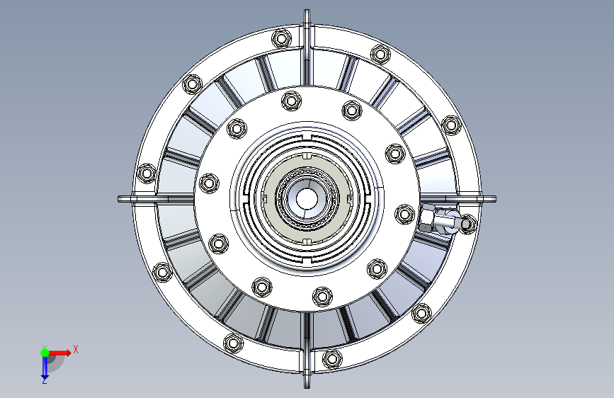 Y2404-变速箱 减速器 planetary-gearbox-of-the-coaxial-helicopter SW STP 俯视图