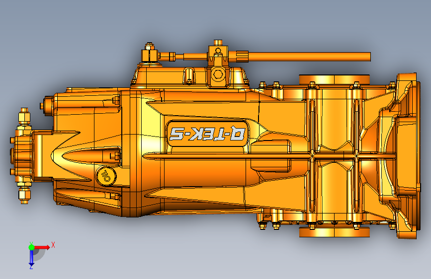 Y2405变速箱 减速器 quaifeqtek552g79g61gtransaxlegearbox STP IGS_IGES