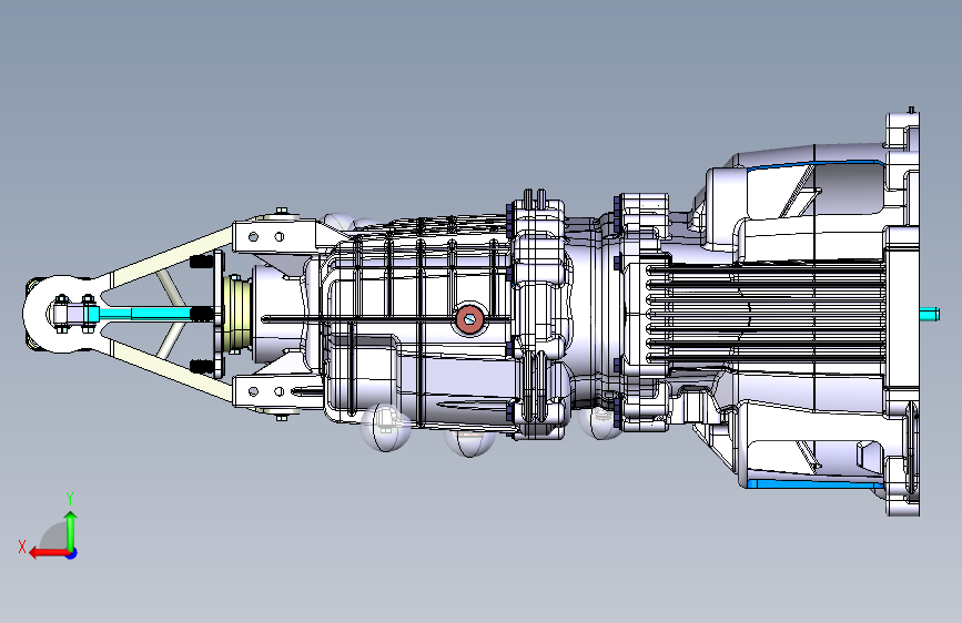 Y2409-变速箱 减速器 v160-6-speed-manual-transmission-getrag-233 CATIA_CATIA ...