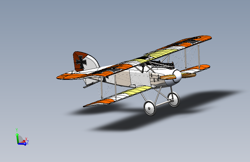 Y2575-飞机 Albatros D2 SW_SOLIDWORKS 2014_模型图纸下载 – 懒石网