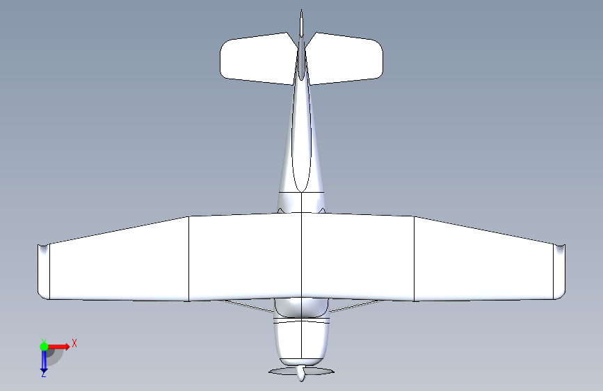Y2592-飞机 cessna-152-assembly-1 1 STP 俯视图