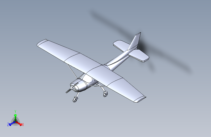 Y2592-飞机 cessna-152-assembly-1 1 STP