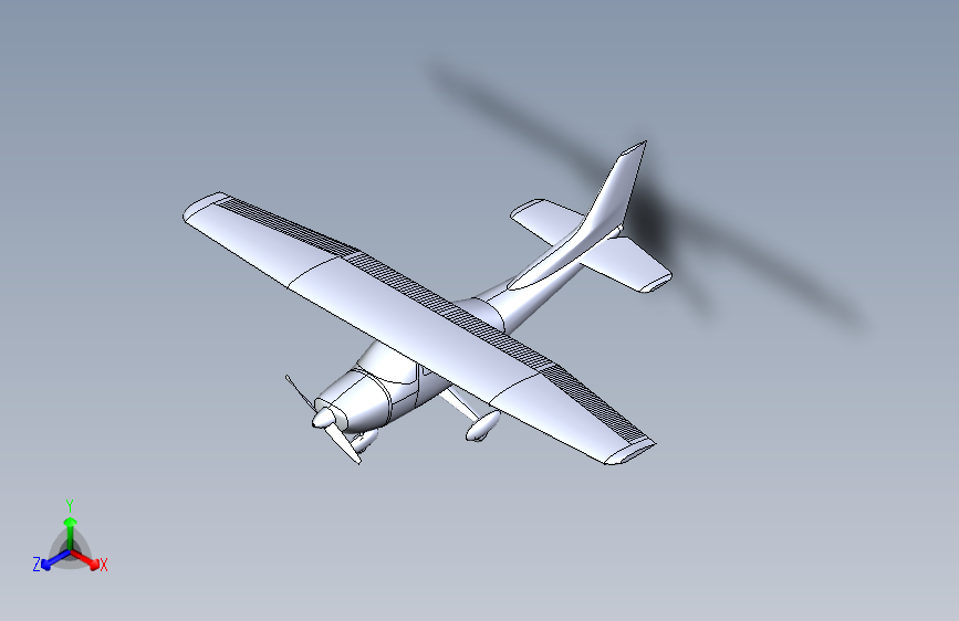 Y2595-飞机 cessna-182-assembly-1 1 STP