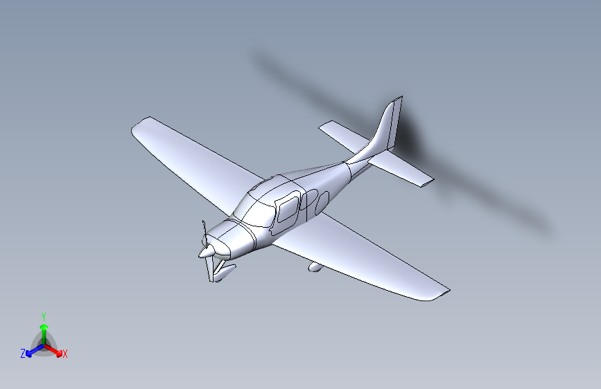 Y2597-飞机 cirrus-sr22-assembly-1 1 STP