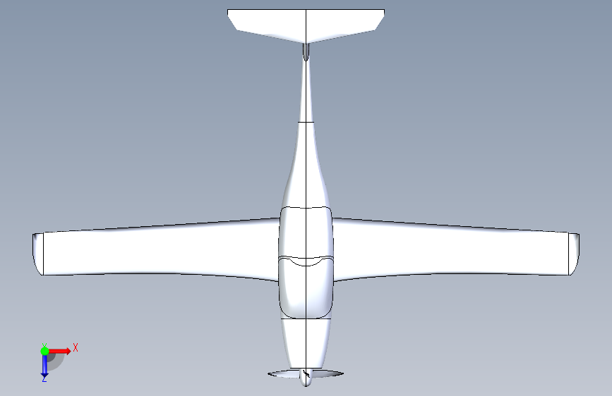 Y2601-飞机 diamond-da40-assembly-1 1 STP 俯视图
