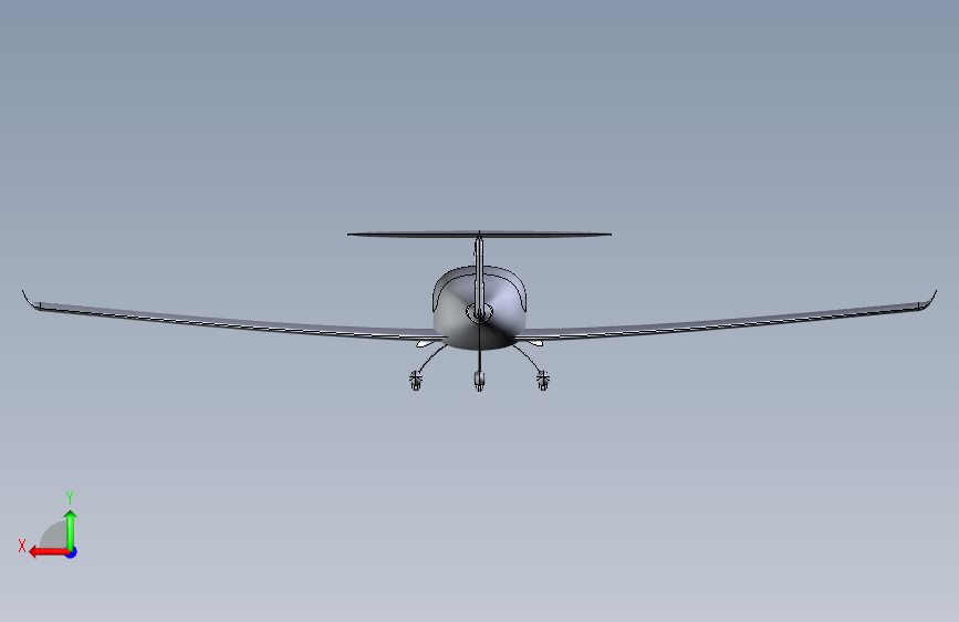 Y2601-飞机 diamond-da40-assembly-1 1 STP 背面视图