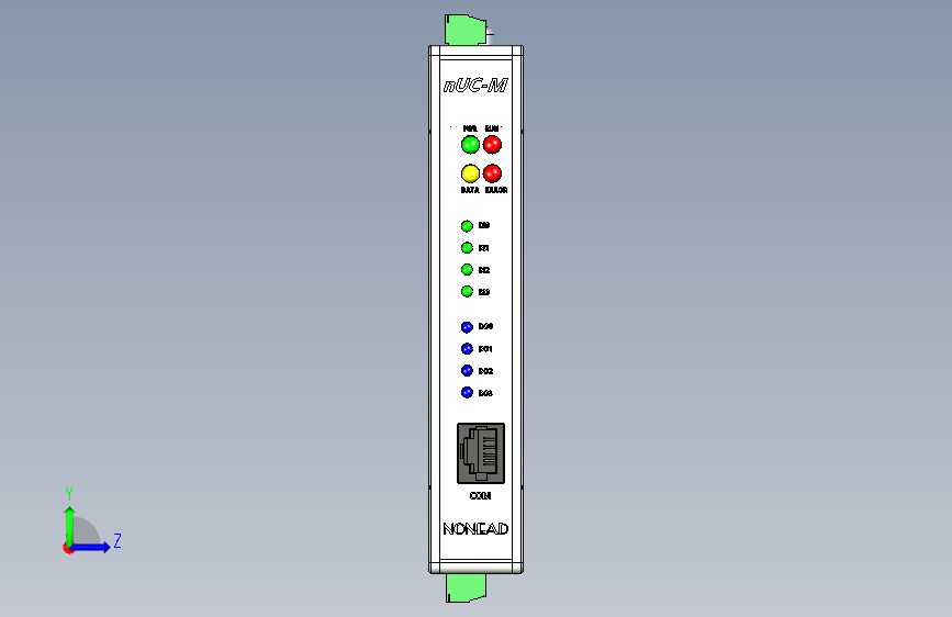 nonead-ngripper90-cb4-0-nuc-m-cb4 STP机械爪 夹爪 左侧视图