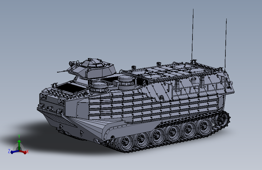 Y2868-坦克 战车 assault-amphibious-vehicle-aavp-7a SW STP