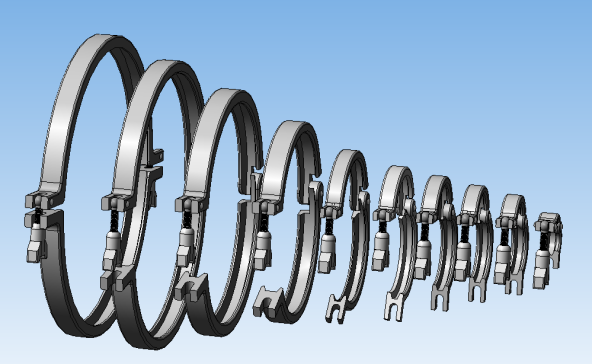 б 0,5''...12英寸高抛光快速夹紧管件卡箍