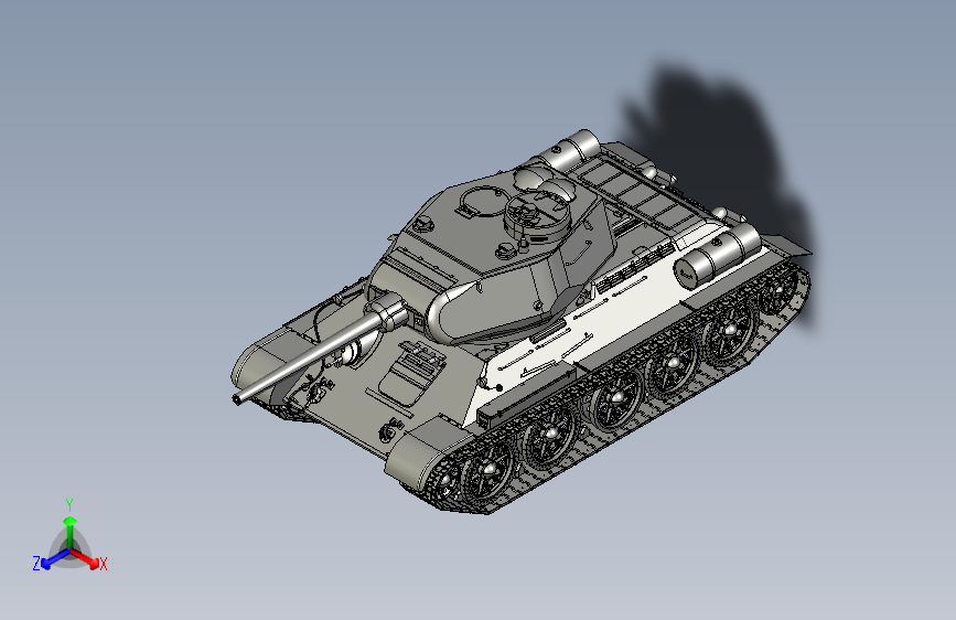 Y2936-坦克 战车 T34 stp