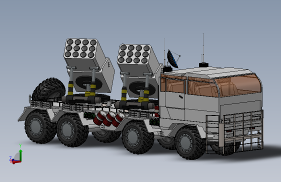 Y2943-坦克 战车 t-2650-cnra-122-mm-multi-barrel-rocket-launcher-truck SW