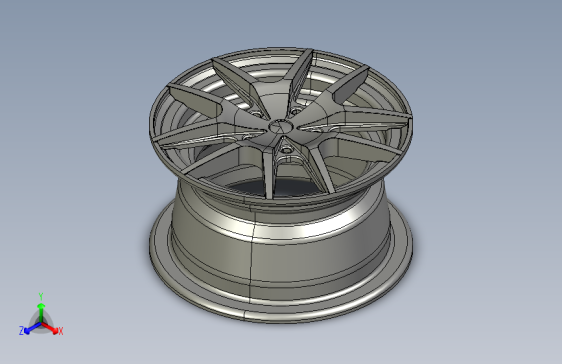 Y3998-轮毂 car-rim-62 CATIA STP
