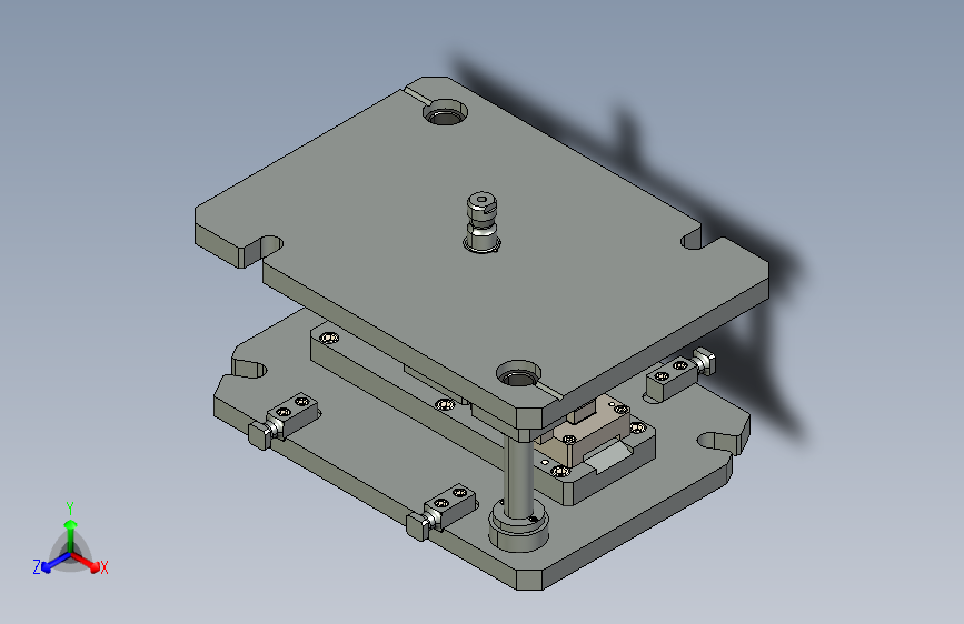 Y3003-冲压模具 Punch die with lever mechanism and magazine SW STP IGS X_t