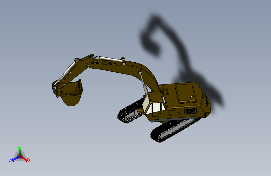 Y3044-挖掘机 excavator-digger--1 STP IGS
