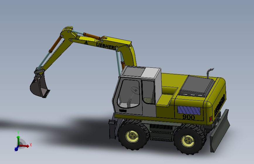 Y3052-挖掘机 liebherr-a-900-c-litronic-wheeled-excavator SW