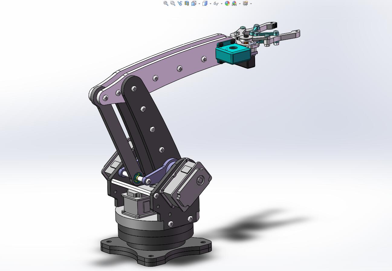 四自由度平行四边形机械手设计与分析-含仿真【三维SW模型+CAD图纸+说明书】